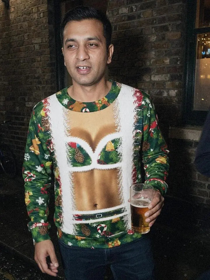No. 5 Green With Envy outside a pub at night, pint in hand, mid-sentence.
